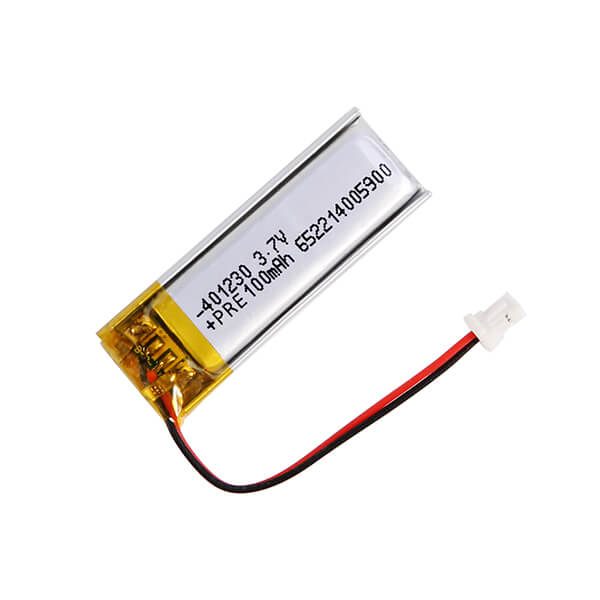 401230 100mAh-3.7V帶保護(hù)板接線端子鋰離子電池 